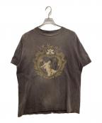 SAINT MICHAELセントマイケル）の古着「ユーズド加工プリントTシャツ」｜ブラック