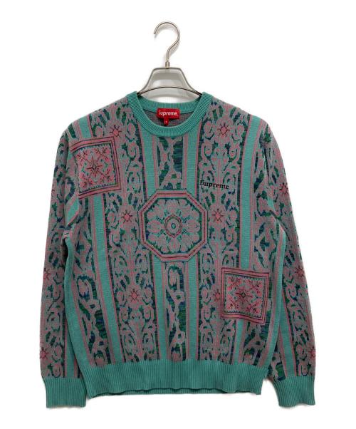 SUPREME（シュプリーム）Supreme (シュプリーム) Tapestry Sweater/総柄ニット グリーン サイズ:Sの古着・服飾アイテム