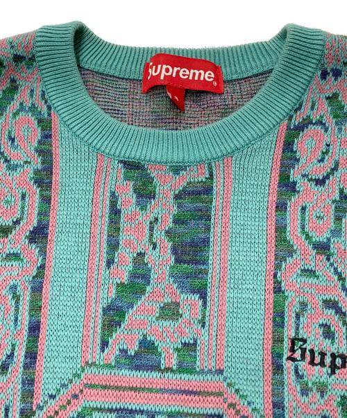 SUPREME（シュプリーム）Supreme (シュプリーム) Tapestry Sweater/総柄ニット グリーン サイズ:Sの古着・服飾アイテム
