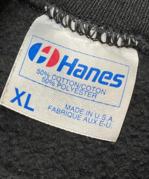 Hanes（ヘインズ）Hanes (ヘインズ) 90’sプリントスウェット ブラック サイズ:XLの古着・服飾アイテム