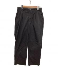 STEVEN ALAN（スティーブンアラン）の古着「NYLON/OX SUPER BAGGY TAPERED PANTS/ナイロンバギーパンツ」｜ブラック