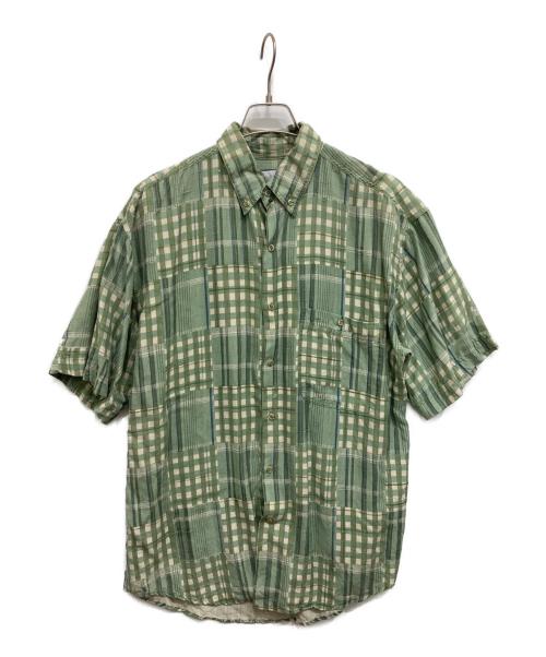 GOOUCH（グーチ）goouch (グーチ) シルク半袖シャツ グリーン サイズ:Mの古着・服飾アイテム