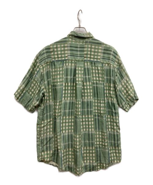 GOOUCH（グーチ）goouch (グーチ) シルク半袖シャツ グリーン サイズ:Mの古着・服飾アイテム