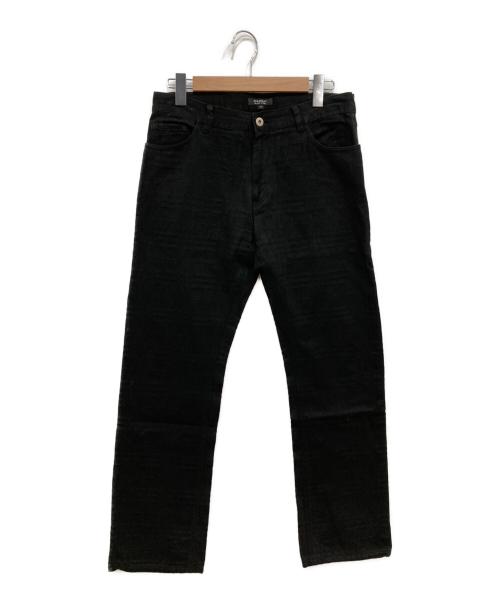BURBERRY BLACK LABEL（バーバリーブラックレーベル）BURBERRY BLACK LABEL (バーバリーブラックレーベル) ノバチェック柄デニムパンツ ブラック サイズ:79の古着・服飾アイテム