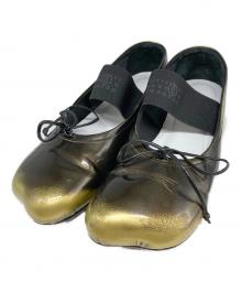 MM6 Maison Margiela（エムエムシックスメゾンマルジェラ）の古着「リボンディテールフラットパンプス」｜ブラック