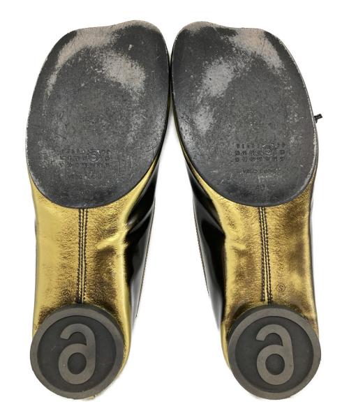 MM6 Maison Margiela（エムエムシックスメゾンマルジェラ）MM6 Maison Margiela (エムエムシックスメゾンマルジェラ) リボンディテールフラットパンプス ブラック サイズ:40の古着・服飾アイテム