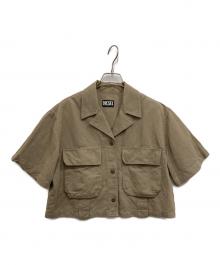 DIESEL（ディーゼル）の古着「半袖ミリタリーシャツ」｜カーキ