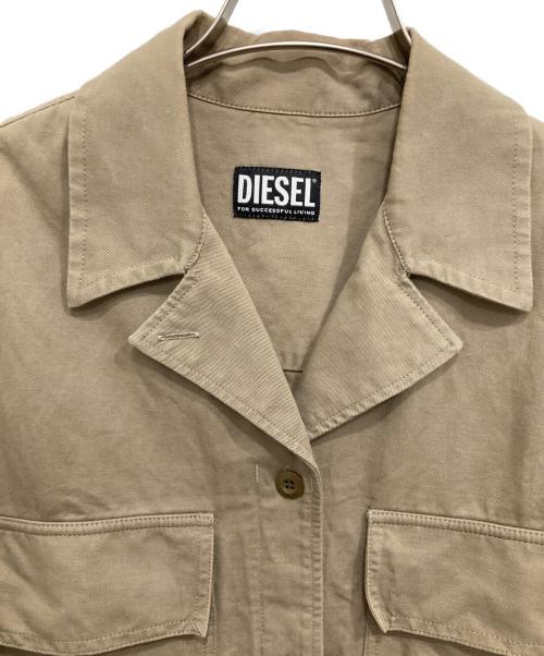 DIESEL（ディーゼル）DIESEL (ディーゼル) 半袖ミリタリーシャツ カーキ サイズ:Sの古着・服飾アイテム