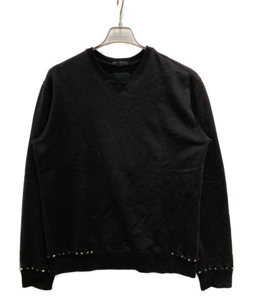 VALENTINO（ヴァレンティノ）VALENTINO (ヴァレンティノ) スタッズスウェット ブラック サイズ:Lの古着・服飾アイテム