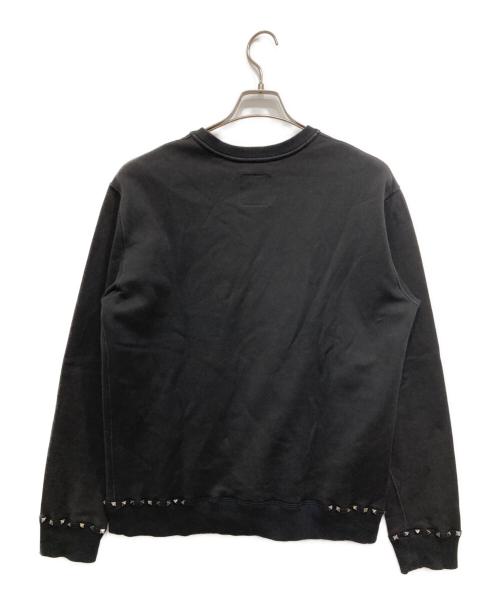 VALENTINO（ヴァレンティノ）VALENTINO (ヴァレンティノ) スタッズスウェット ブラック サイズ:Lの古着・服飾アイテム