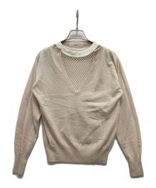 TOGA PULLA（トーガ プルラ）の古着「メッシュレイヤードニット」｜ホワイト