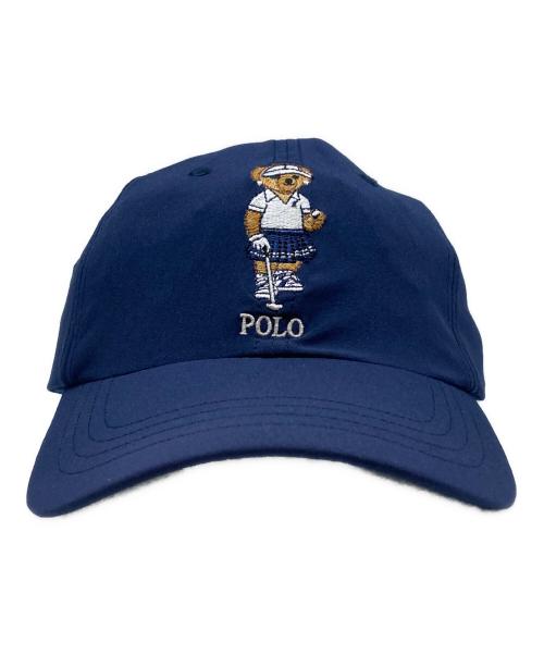 POLO RALPH LAUREN（ポロ・ラルフローレン）POLO RALPH LAUREN (ポロ・ラルフローレン) ポロベア刺繍キャップ ネイビーの古着・服飾アイテム