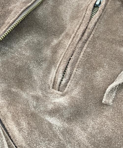GRANCY（グランシー）GRANCY (グランシー) Distressed Suede Rider's Jacket ブラウン サイズ:Lの古着・服飾アイテム
