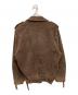 GRANCY (グランシー) Distressed Suede Rider's Jacket ブラウン サイズ:L：25000円