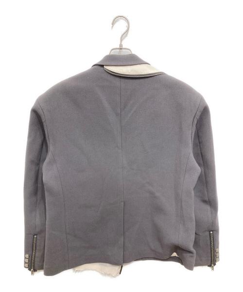 GRANCY（グランシー）GRANCY (グランシー) Reverse LayeredDesign TailoredJacket グレー サイズ:Lの古着・服飾アイテム