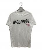 DSQUARED2ディースクエアード）の古着「フロントロゴTシャツ」｜ホワイト