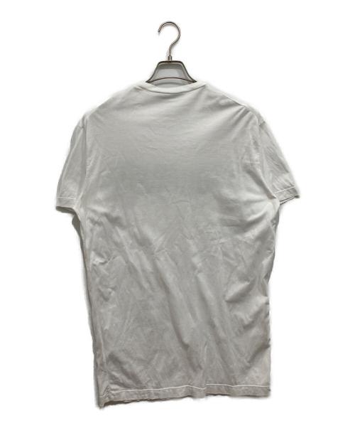 DSQUARED2（ディースクエアード）DSQUARED2 (ディースクエアード) フロントロゴTシャツ ホワイト サイズ:Lの古着・服飾アイテム