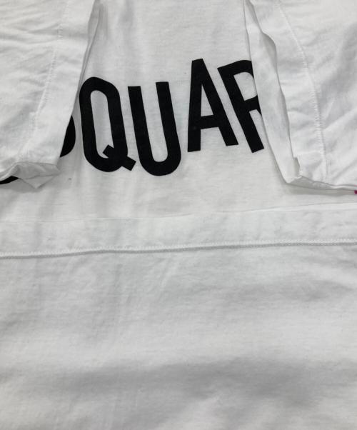 DSQUARED2（ディースクエアード）DSQUARED2 (ディースクエアード) フロントロゴTシャツ ホワイト サイズ:Lの古着・服飾アイテム