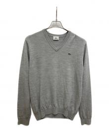 LACOSTE（ラコステ）の古着「Vネックニット」｜グレー