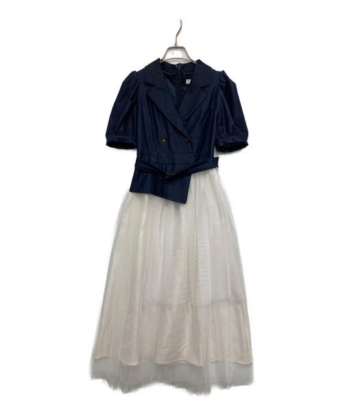 MERCURY DUO（マーキュリーデュオ）MERCURY DUO (マーキュリーデュオ) ジャケットドッキングワンピース インディゴ サイズ:Sの古着・服飾アイテム