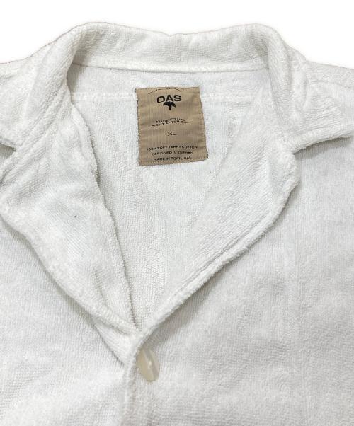 OAS（オーエーエス）OAS (オーエーエス) パイル地半袖シャツ/ビーチシャツ ホワイト サイズ:XLの古着・服飾アイテム