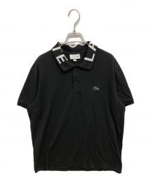 LACOSTE（ラコステ）の古着「ジャカードリブニットカラーポロシャツ」｜ブラック