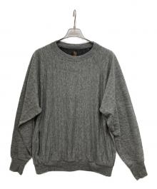BATONER（バトナ―）の古着「LINEN URAKE LONG SLEEVE/リネンニット」｜グレー