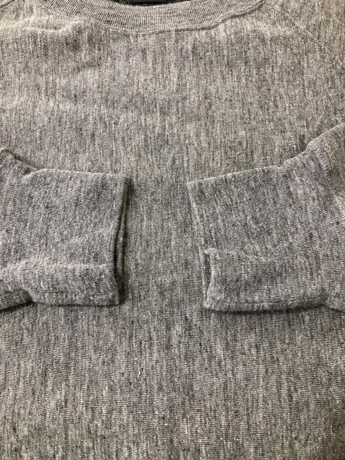 BATONER（バトナ―）BATONER (バトナ―) LINEN URAKE LONG SLEEVE/リネンニット グレー サイズ:3の古着・服飾アイテム