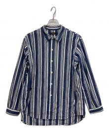 A vontade（アボンタージ）の古着「Gardener Apron Shirts/ストライプシャツ」｜ブルー