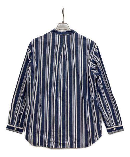 A vontade（アボンタージ）A vontade (アボンタージ) Gardener Apron Shirts/ストライプシャツ ブルー サイズ:Mの古着・服飾アイテム