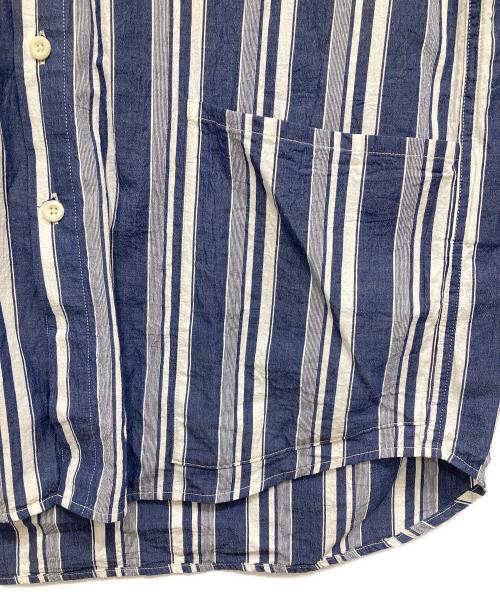 A vontade（アボンタージ）A vontade (アボンタージ) Gardener Apron Shirts/ストライプシャツ ブルー サイズ:Mの古着・服飾アイテム