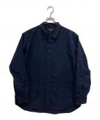 A vontadeアボンタージ）の古着「Gardener Apron Shirts/リネン混シャツ」｜ネイビー