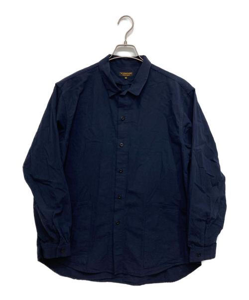 A vontade（アボンタージ）A vontade (アボンタージ) Gardener Apron Shirts/リネン混シャツ ネイビー サイズ:Mの古着・服飾アイテム