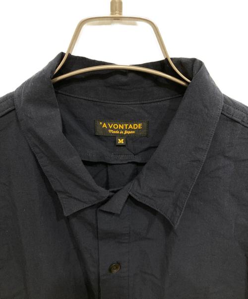 A vontade（アボンタージ）A vontade (アボンタージ) Gardener Apron Shirts/リネン混シャツ ネイビー サイズ:Mの古着・服飾アイテム