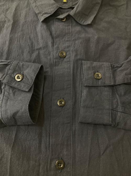A vontade（アボンタージ）A vontade (アボンタージ) Gardener Apron Shirts/リネン混シャツ ネイビー サイズ:Mの古着・服飾アイテム