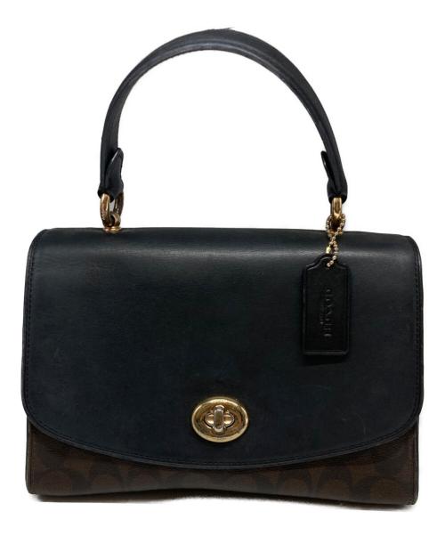 COACH（コーチ）COACH (コーチ) ティリーハンドルトップサッチェル/2WAYシグネチャーショルダーバッグ ブラウンの古着・服飾アイテム
