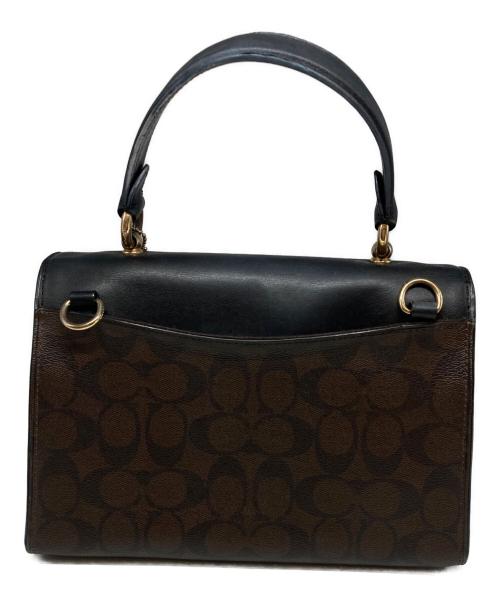 COACH（コーチ）COACH (コーチ) ティリーハンドルトップサッチェル/2WAYシグネチャーショルダーバッグ ブラウンの古着・服飾アイテム