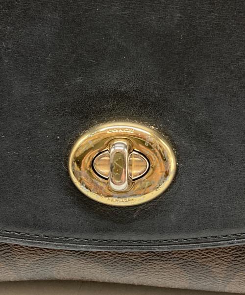 COACH（コーチ）COACH (コーチ) ティリーハンドルトップサッチェル/2WAYシグネチャーショルダーバッグ ブラウンの古着・服飾アイテム
