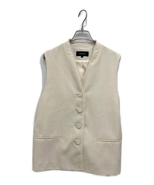 UNTITLED（アンタイトル）UNTITLED (アンタイトル) リネンライクキャンバス ジレ アイボリー サイズ:4の古着・服飾アイテム