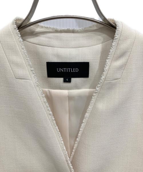 UNTITLED（アンタイトル）UNTITLED (アンタイトル) リネンライクキャンバス ジレ アイボリー サイズ:4の古着・服飾アイテム