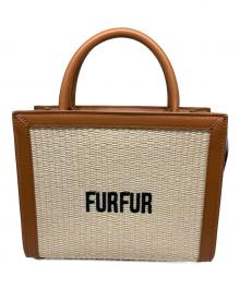 furfur（ファーファー）の古着「ラフィアロゴトートバッグ」｜ブラウン