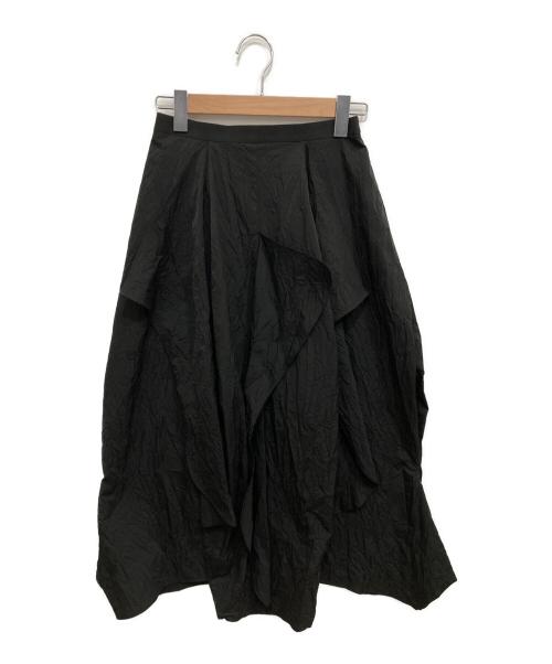 ENFOLD（エンフォルド）ENFOLD (エンフォルド) CURVE PARTS SKIRT ブラック サイズ:38の古着・服飾アイテム