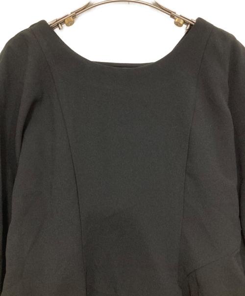 ELENDEEK（エレンディーク）ELENDEEK (エレンディーク) ペプラムドッキングワンピース ブラック サイズ:2の古着・服飾アイテム