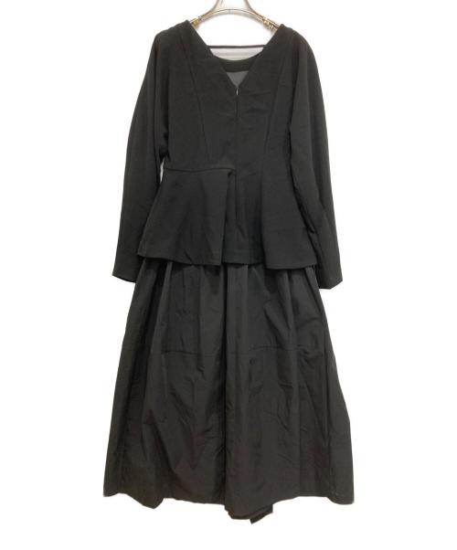 ELENDEEK（エレンディーク）ELENDEEK (エレンディーク) ペプラムドッキングワンピース ブラック サイズ:2の古着・服飾アイテム
