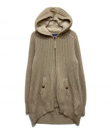 BURBERRY BLUE LABEL（バーバリー ブルー レーベル）の古着「ニットパーカー」｜ベージュ