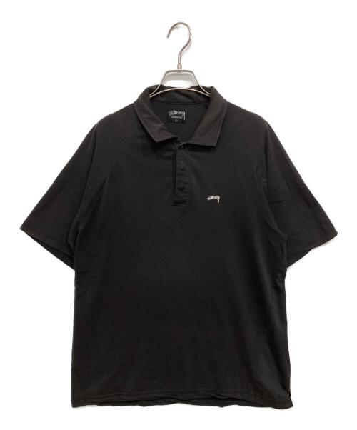 stussy（ステューシー）stussy (ステューシー) ポロシャツ ブラック サイズ:Lの古着・服飾アイテム