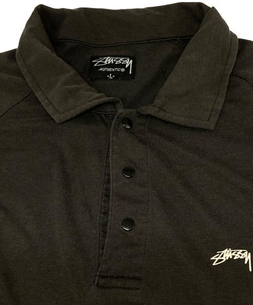 stussy（ステューシー）stussy (ステューシー) ポロシャツ ブラック サイズ:Lの古着・服飾アイテム