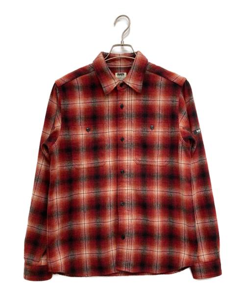RATS（ラッツ）RATS (ラッツ) ウールオンブレチェックネルシャツ レッド サイズ:Ｓの古着・服飾アイテム