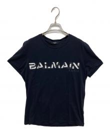BALMAIN（バルマン）の古着「プリントTシャツ」｜ネイビー