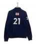 POLO RALPH LAUREN (ポロ・ラルフローレン) ジップアップコットンニット ネイビー サイズ:XL：5000円